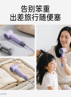 素士高速吹风机负离子大风力护发家用电吹风女生礼物小型F1Mini