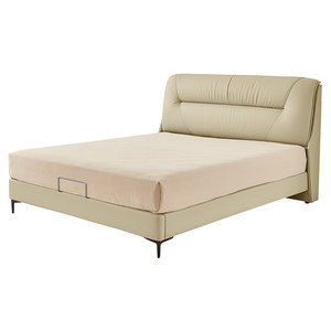 顾家家居轻奢真皮床现代简约头层牛皮软床大靠包主卧双人床8117