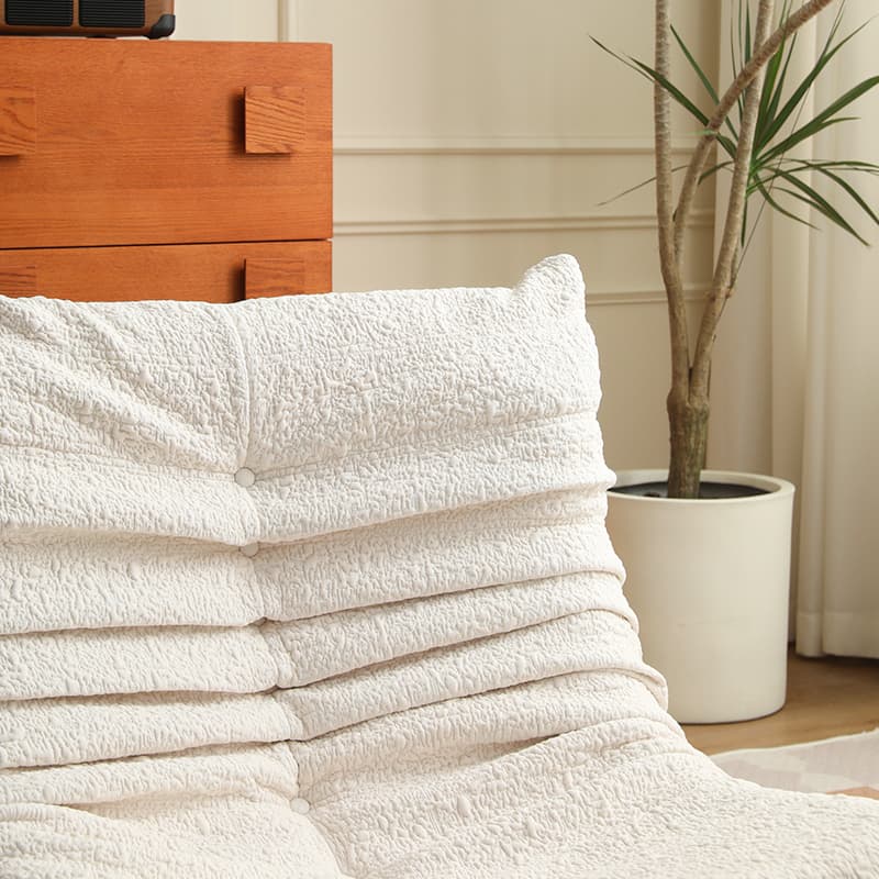 梦百合懒人沙发毛毛虫可睡可躺休闲奶油风单人网红休闲沙发躺椅 - 图3