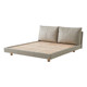 Italian minimalist leather bed modern top layer cowhide master bedroom bed 1.8x2m small apartment large bed double soft bag bed