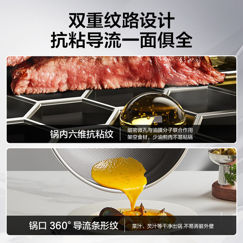 苏泊尔纯钛炒锅无涂层钛锅家用电磁炉燃气灶通用健康炒菜锅CC32T1 - 图3