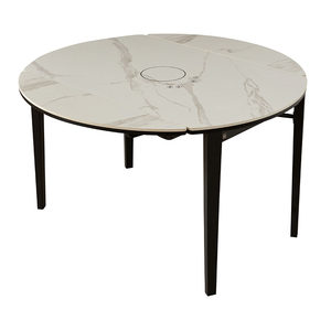 【爆款】顾家家居岩板轻奢折叠圆桌可伸缩餐桌椅桌子7073/7090