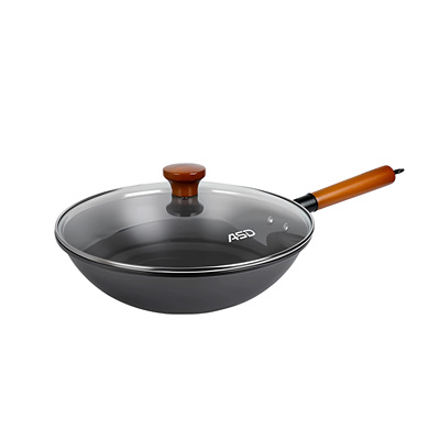 ASD爱仕达无涂层高纯铁炒锅CF32/34H9X【带盖】