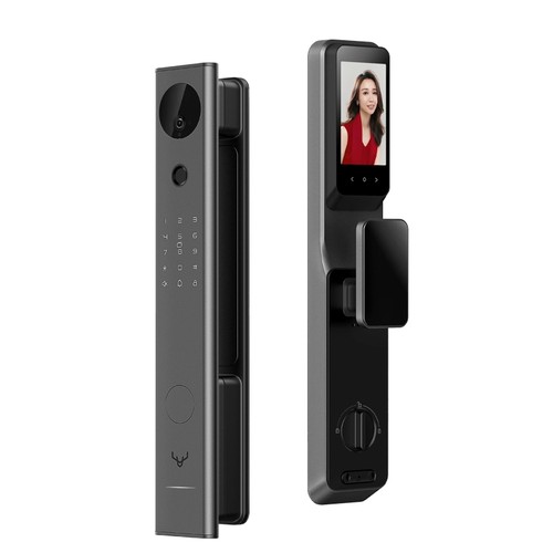 鹿客P7 Max智能锁指纹锁3D人脸识别智能门锁猫眼密码锁家用门锁 - 图0