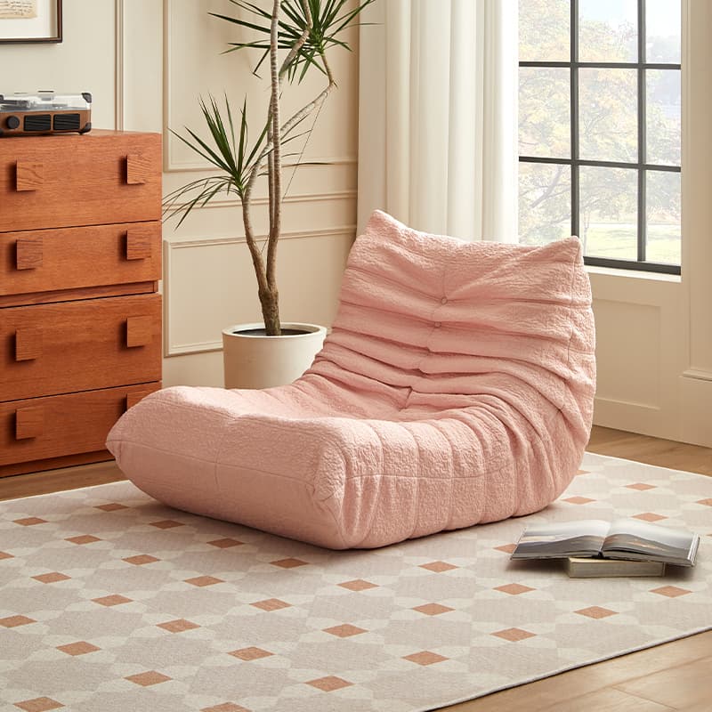 梦百合懒人沙发毛毛虫可睡可躺休闲奶油风单人网红休闲沙发躺椅 - 图1