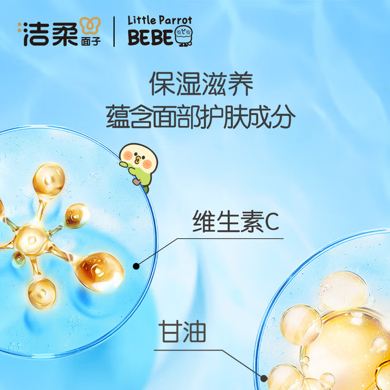 洁柔×小鹦鹉BEBE联名湿巾芦荟香味便携独立包装水润净肤清洁湿巾,淘宝优惠券,粉丝福利购,淘宝优惠卷