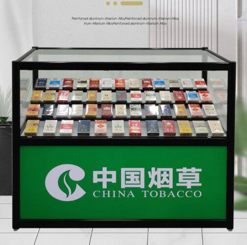 烟柜台烟柜便利店超市小型烟草柜玻璃展示柜柜台移动烟酒柜收银台