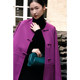 No vines, no branches, distant mountain purple, Australian wool double-sided jacket, new Chinese style temperament, straight style, artistic plate buckle, winter