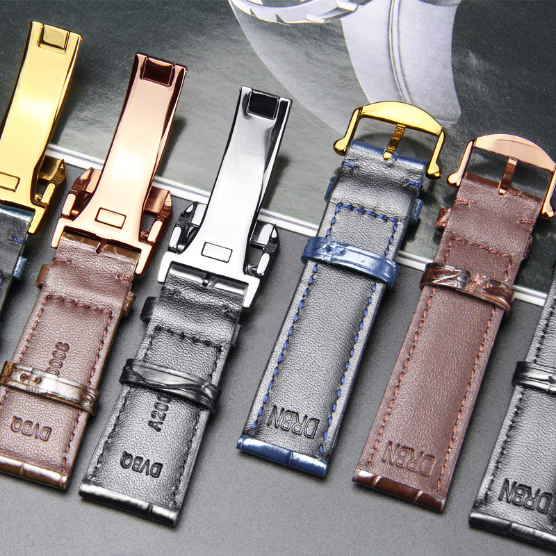 浅夕万国葡萄牙鳄鱼皮手表带男葡7 浅夕配件