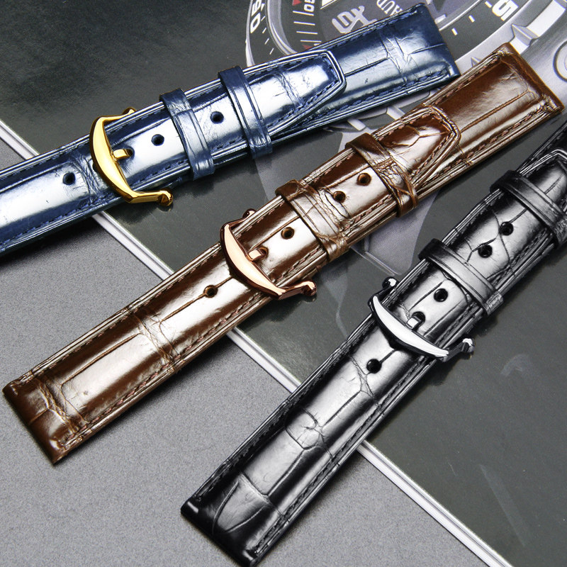 浅夕万国葡萄牙鳄鱼皮手表带男葡7 浅夕配件