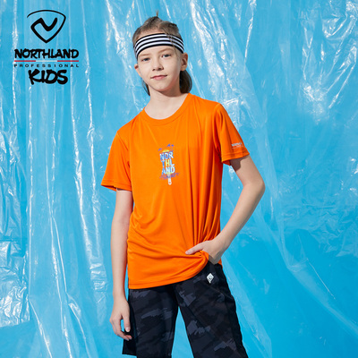 诺诗兰童装大男童速干T恤短袖