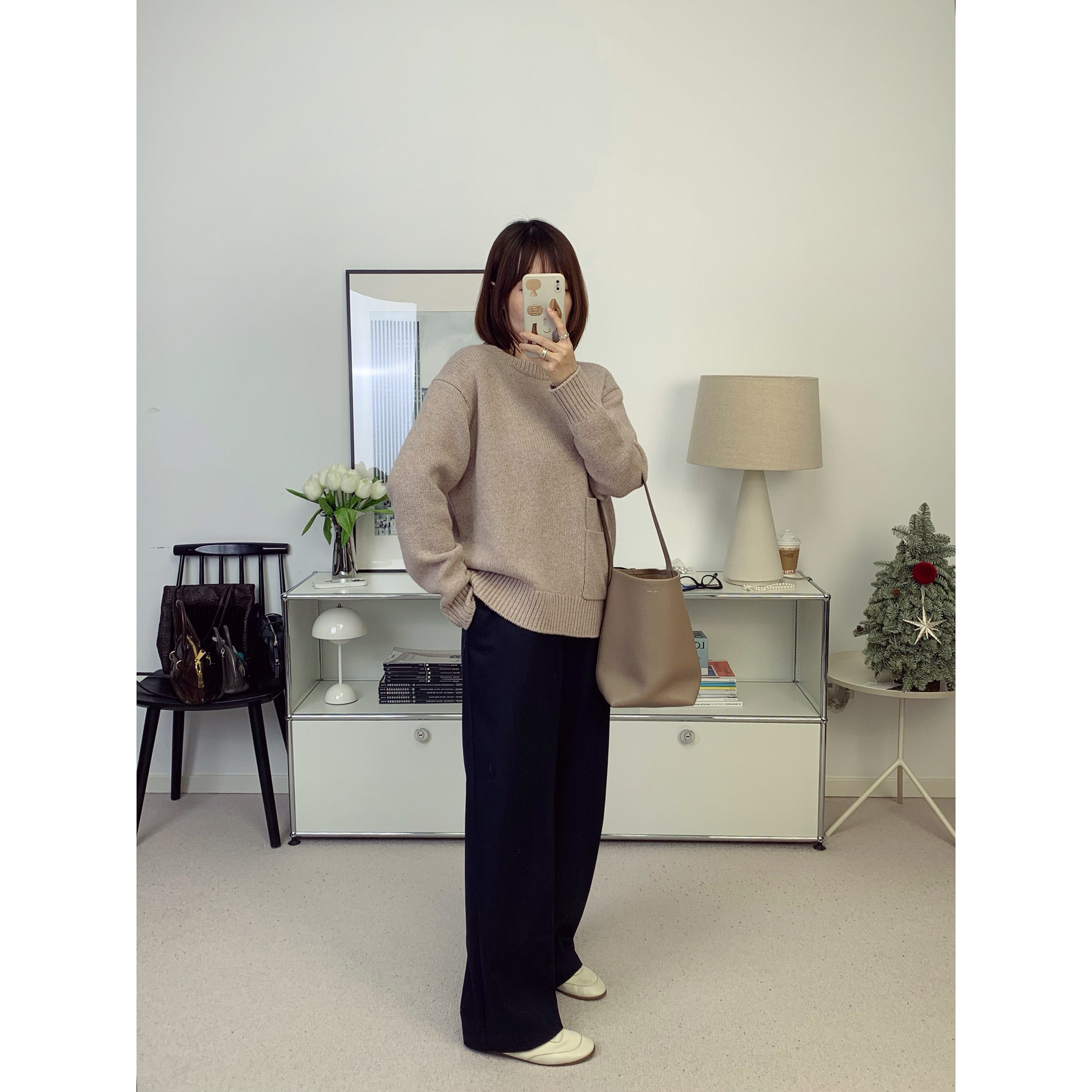 row静奢休闲小口袋拼贴羊绒羊毛宽松燕麦色毛衣 26春夏新款鸬鹚,淘宝优惠券,粉丝福利购,淘宝优惠卷