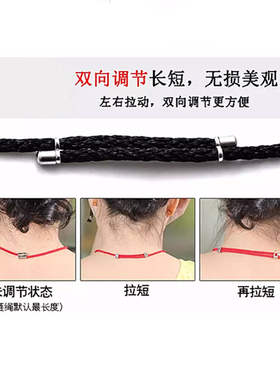 正品纯银吊坠高货绳可调长短