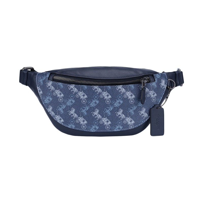 coach男士中号两用腰包印花马车 Clim海外男士包袋