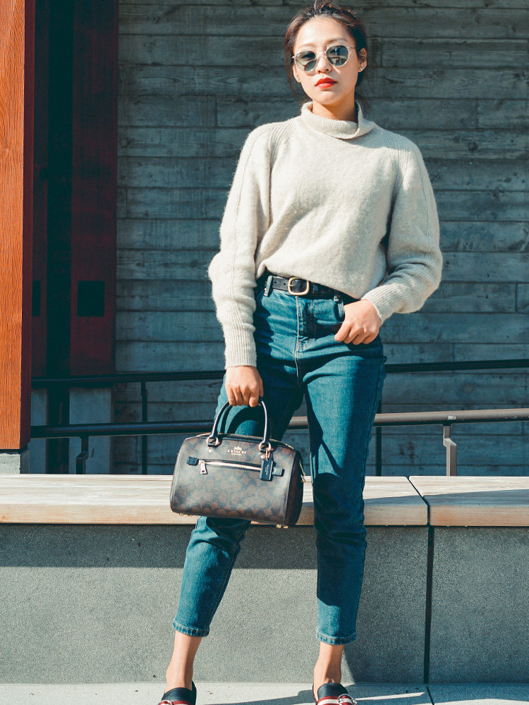 coach /蔻驰女印花牛皮新款手提包 Clim海外女士包袋