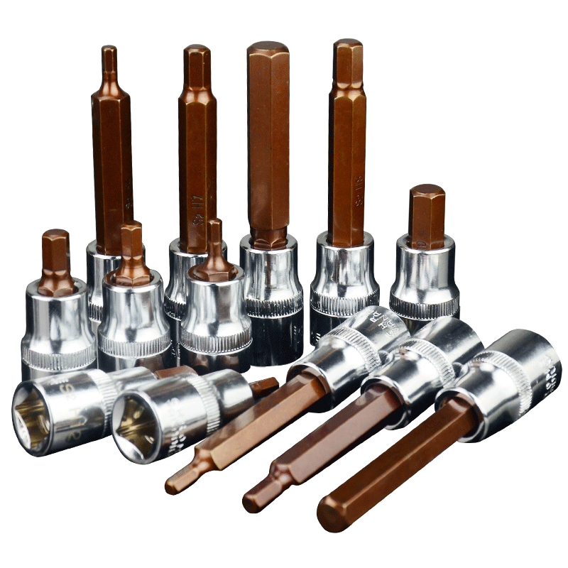 上匠内六角套筒旋具头批头加长1/2六角压配风炮电动气动套筒批头 - 图3