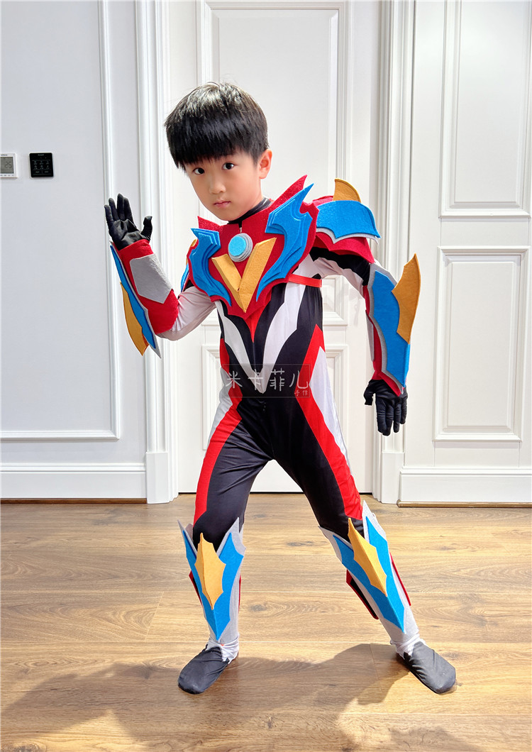 银河维克特利奥特曼演出服 机甲铠甲cos服幼儿园环保服装秀万圣节 - 图3