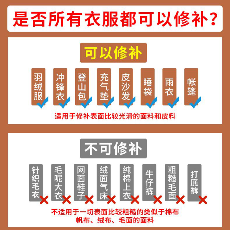 自粘布贴羽绒服面料修补贴补洞2022衣服贴冲锋衣补丁贴免剪图形贴