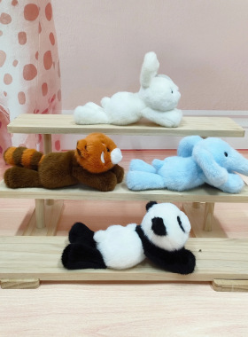 原点绒创趴趴小熊猫毛绒玩具香氛桌伴玩偶兔子掌中宝公仔儿童玩具