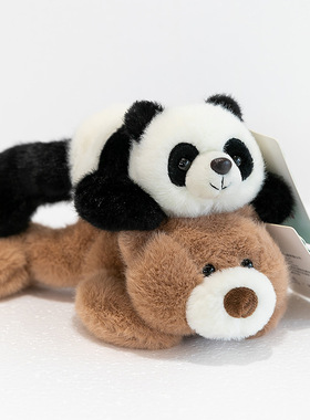 软萌爱宠粉猪毛绒玩具车载熊猫摆件办公白兔玩偶婚庆抛洒