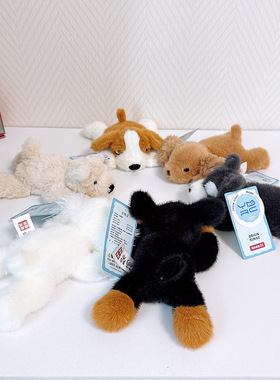 原点绒创旺旺乖乖狗狗解压玩偶趴姿罗纳威比熊巴吉度犬金毛雪纳瑞