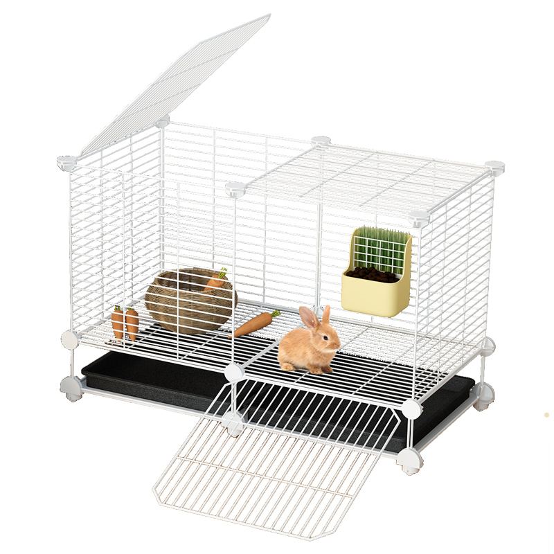 防喷尿兔笼家用室内大号自动清粪荷兰猪专用窝豚鼠宠物兔子笼子屋-图3