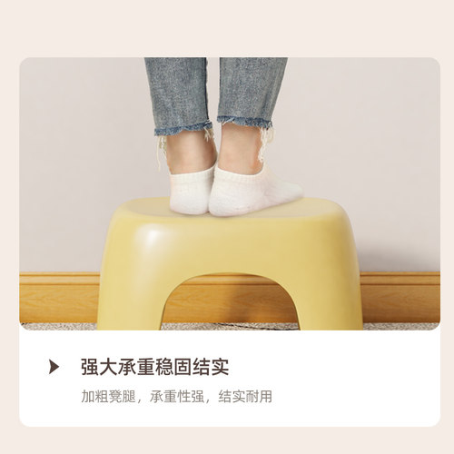加厚塑料小凳子家用客厅小型可叠放茶几板凳网红洗澡浴室换鞋矮凳 - 图1