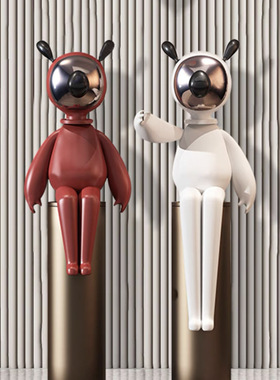 可定制抽象卡通人物雕塑摆件落地