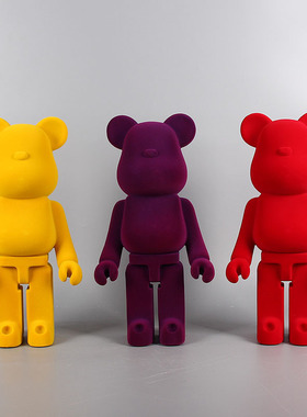 可定制网红植绒暴力熊雕塑摆件