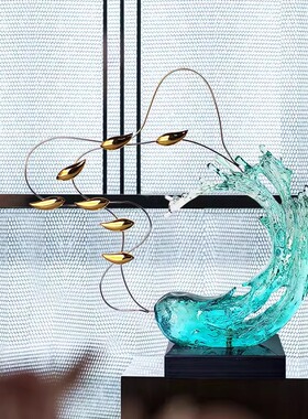 可定制创意透明树脂抽象雕塑摆件