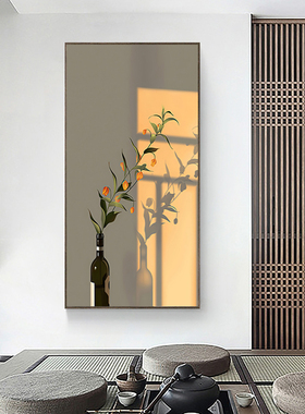 现代简约轻奢抽象花卉植物玄关走廊过道挂画温馨治愈装饰画高级感
