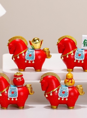 国潮唐马生肖马摆件马上有钱招财马到成功马年礼品公司年会伴手礼
