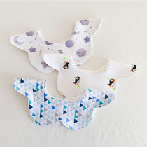 Baby Apron Pure Cotton Cute Petals Bib Bag Baby Waterproof Sprinting Towel Newborn Male And Female Princess Revolving Around neck