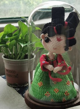 蝴蝶标本玻璃罩手办模型展示盒桌面摆件干花diy透明防尘罩工艺品