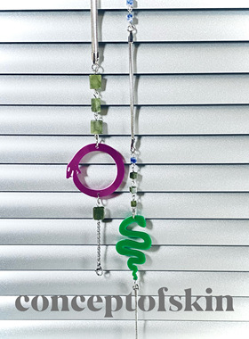 conceptofskin 2025青蛇年新款 手作蛇来运转 衔尾蛇 永恒项链