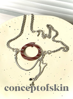 conceptofskin 2025青蛇年新款 手作蛇来运转 衔尾蛇 永恒项链