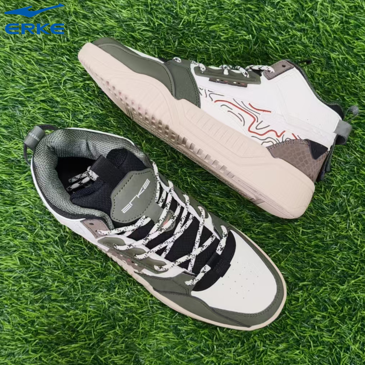 鸿星尔克板鞋秋冬新款轻便百搭软底舒适耐磨休闲风时尚潮流滑板鞋,淘宝优惠券,粉丝福利购,淘宝优惠卷