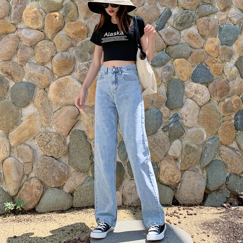 秋装宽松2020年新款秋季泫雅牛仔裤 佩艳牛仔裤