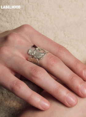 SALEEPEPE纯银卵石干杯戒指