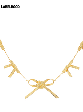 SHUSHUTONG蕾丝蝴蝶结锁骨链