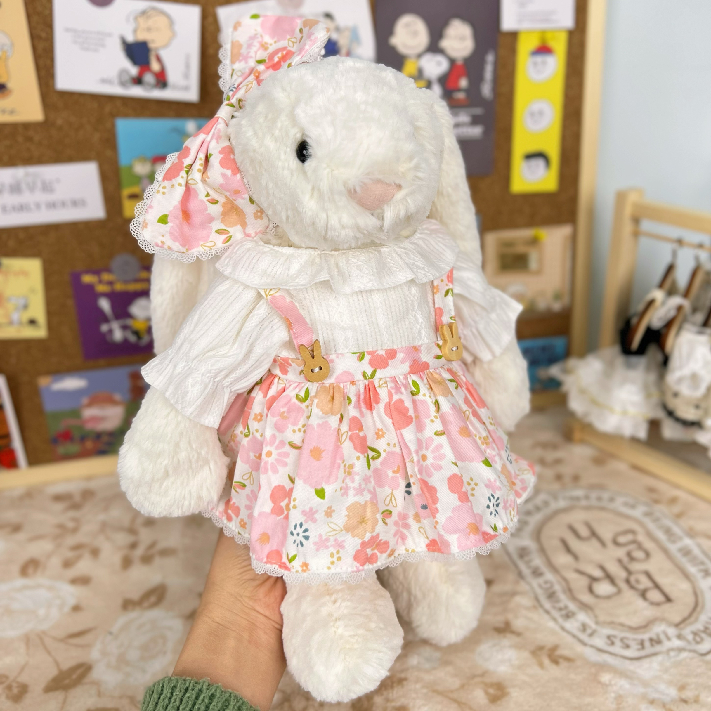 Jellycat31cm邦尼兔衣服36cm兔子春天新款连衣裙子毛绒玩偶娃衣 - 图0