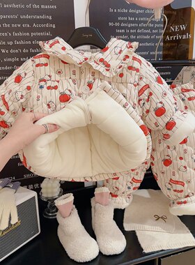 儿童宝宝保暖家居服睡衣