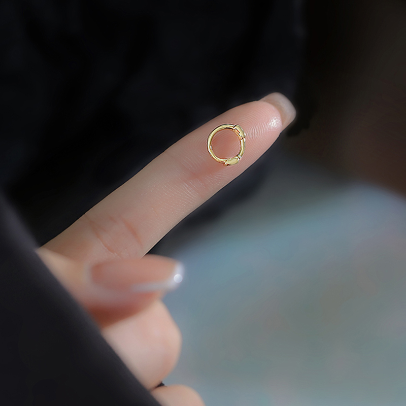 睡觉不用摘的耳骨钉耳骨环耳扣女小耳圈素圈耳环2021年新款潮耳钉