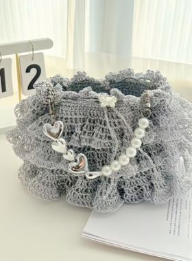 蛋糕裙芭蕾包包手工钩针diy编织