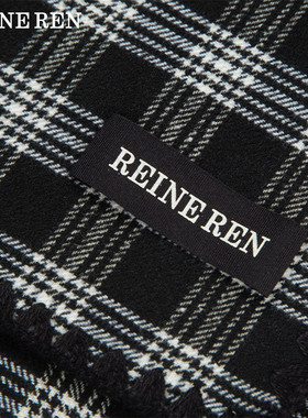 REINEREN设计师任茜冬保暖羊毛格子披肩