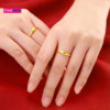 Ping jewelry gold arc secret pure gold couple rings ancient gold couple rings new product high