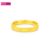 Jewelry striped corrugated ring plain ring stacked daily pure gold gold ring new product for women