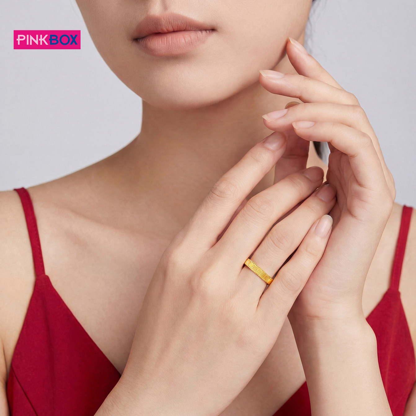 Jewelry striped corrugated ring plain ring stacked daily pure gold gold ring new product for women