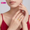 Jewelry striped corrugated ring plain ring stacked daily pure gold gold ring new product for women