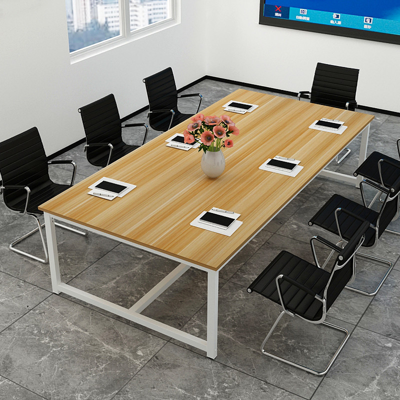 简易会议桌长桌简约现代2米4人6人-10人8长方形小型大桌子工作台